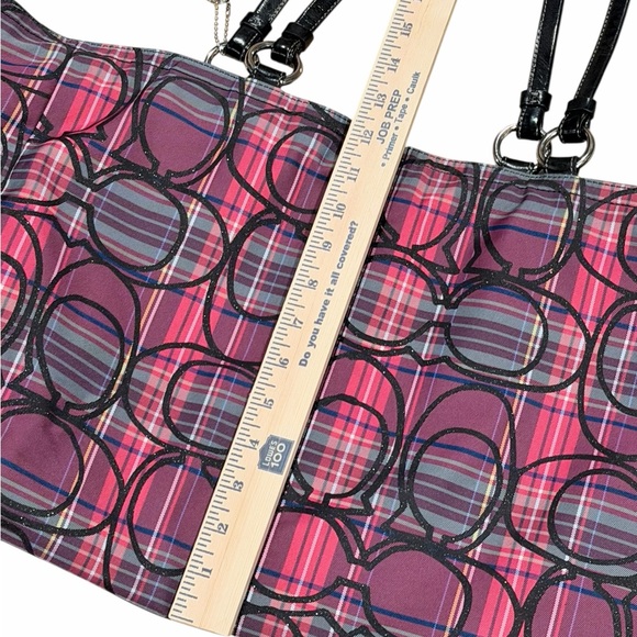 Coach Poppy Tartan Plaid Carryall Bag F15480 - Picture 16 of 16